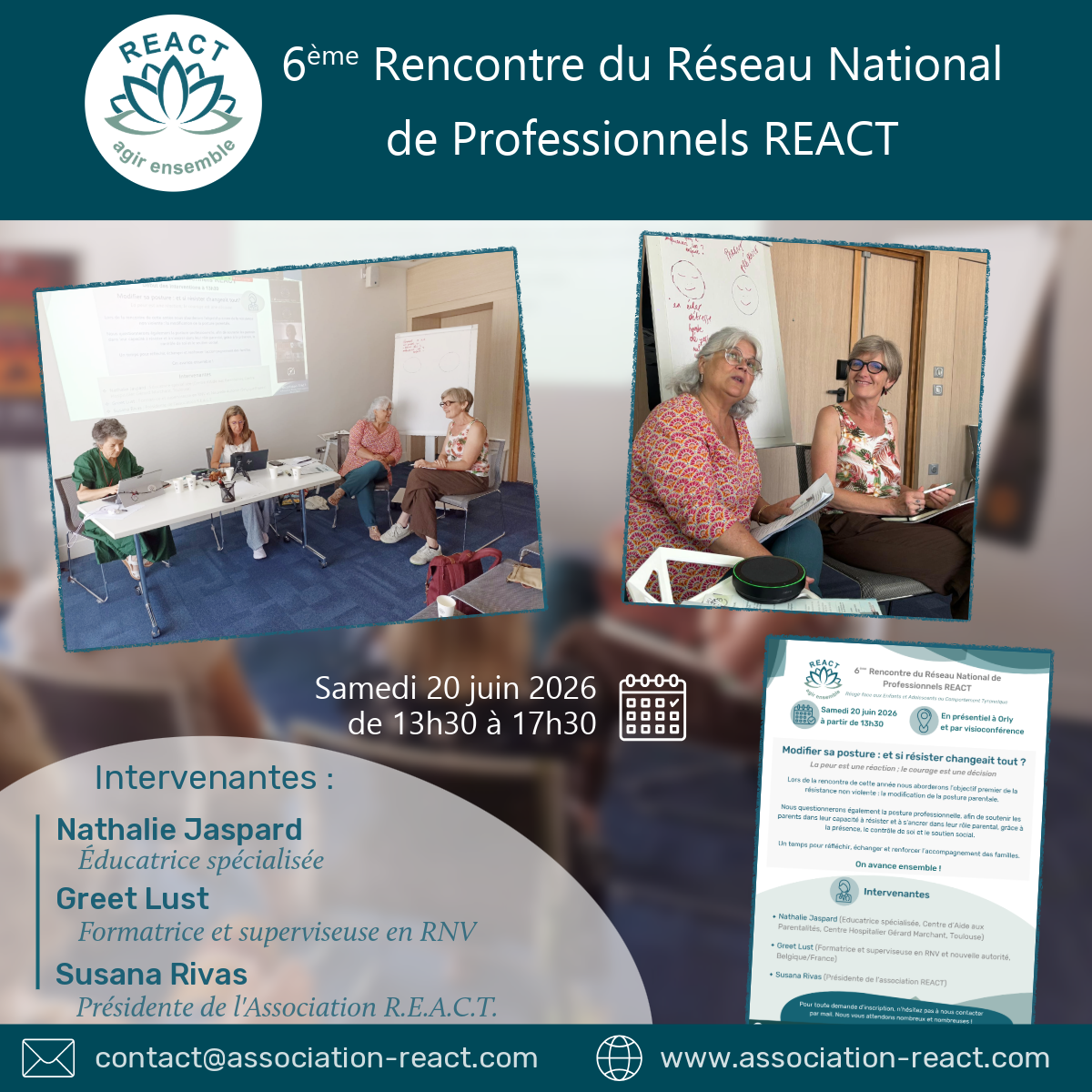 6ème Rencontre du « Réseau National de Professionnels R.E.A.C.T. »