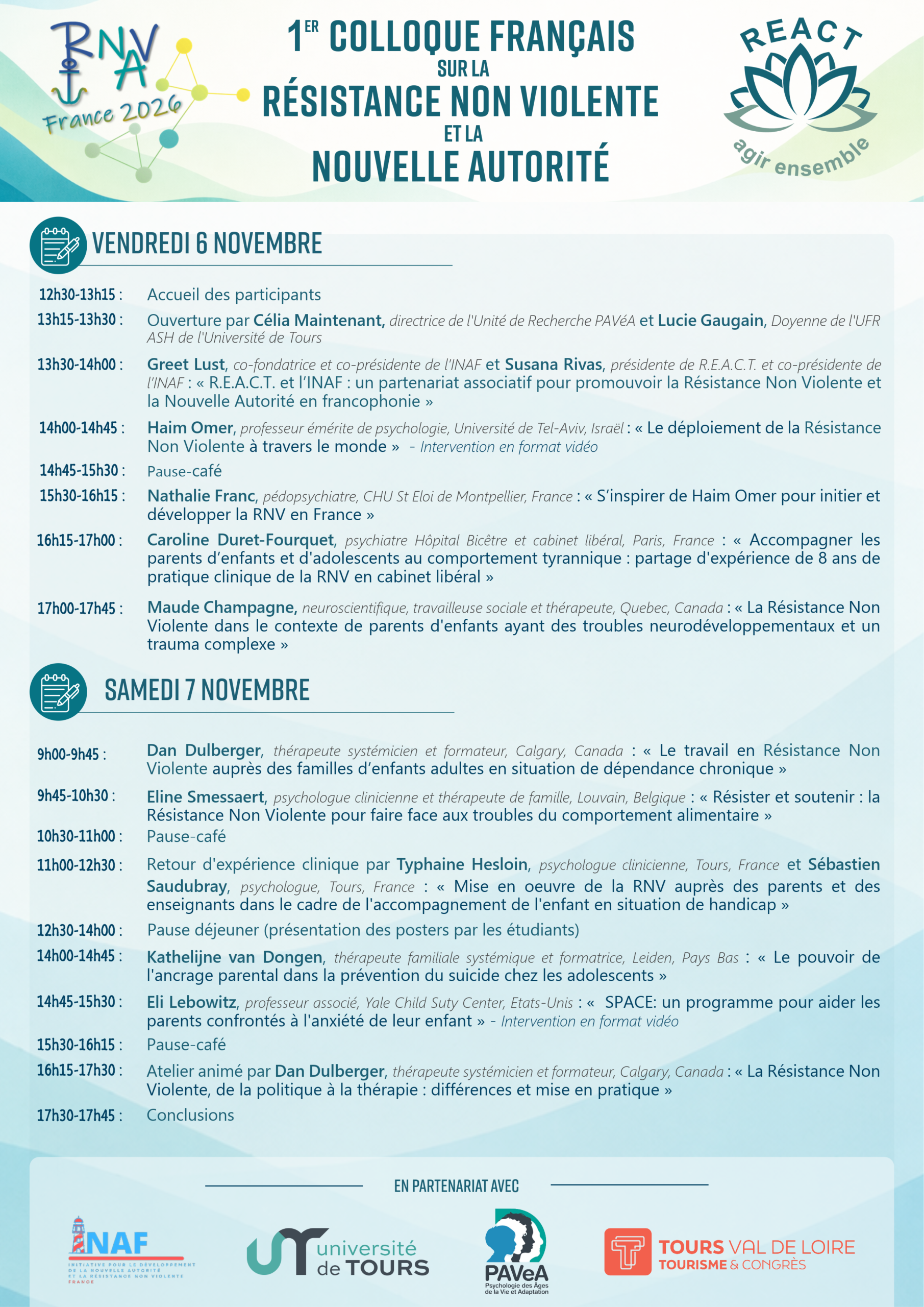 6ème Rencontre du « Réseau National de Professionnels R.E.A.C.T. »