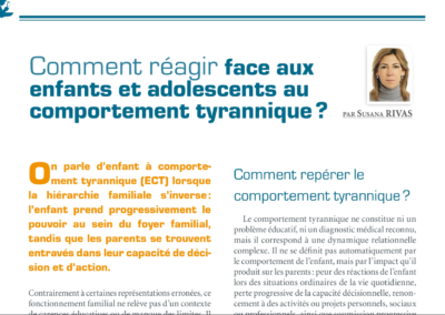 Comment réagir face aux enfants et adolescents au comportement tyrannique ?